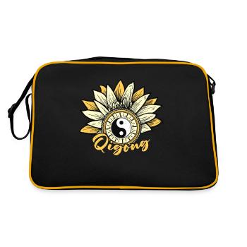 Qigong Yin Yang Tai Chi Méditation Arts Martiaux - Sac Retro - noir/or - Dos