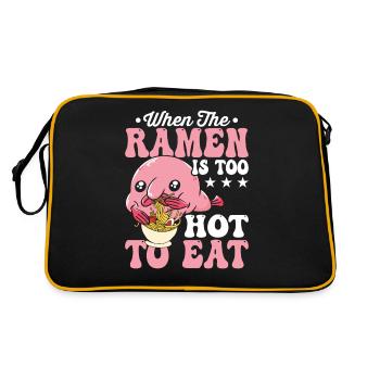 blobfish Ramen zu heiß - Retro Tasche - Schwarz/Gold - Hinten