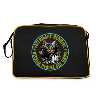 Veterinary Medicine Because People Are Gross 17 - Retro Bag - black/gold - Back