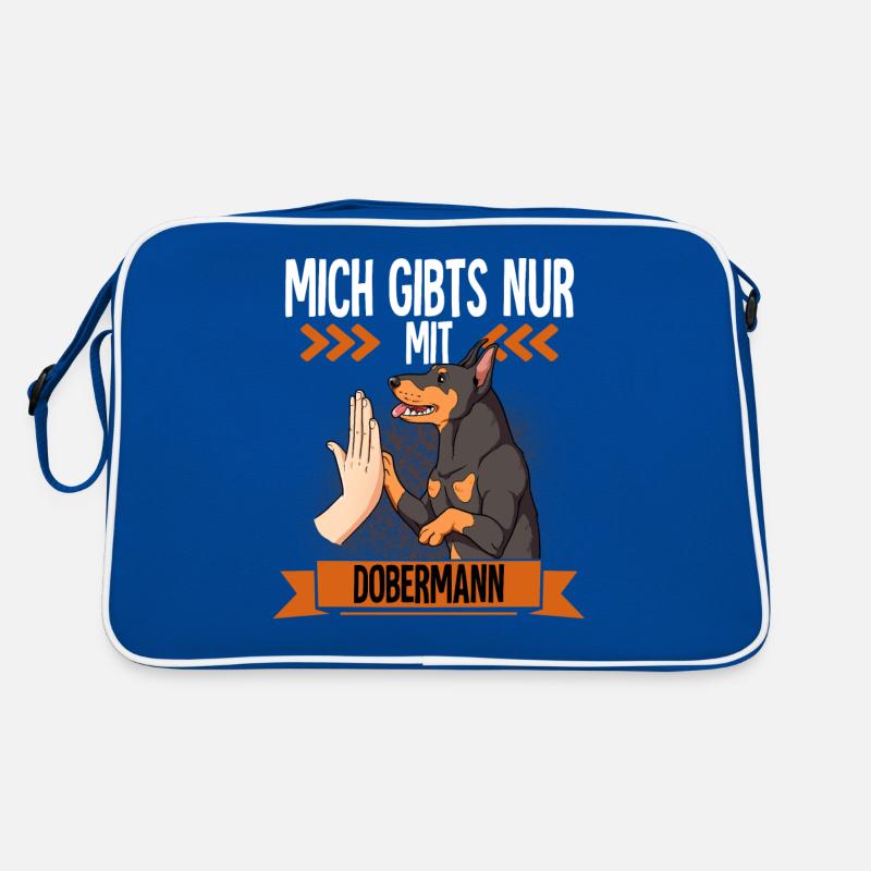 Mich Gibts Nur Mit Dobermann Retro Tasche