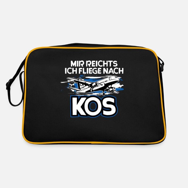 Kos - Retro Tasche - Schwarz/Gold