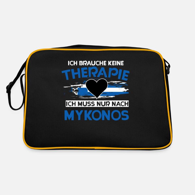 Mykonos - Retro Tasche - Schwarz/Gold