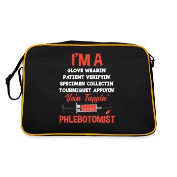Puncture force - Retro Bag - black/gold - Back