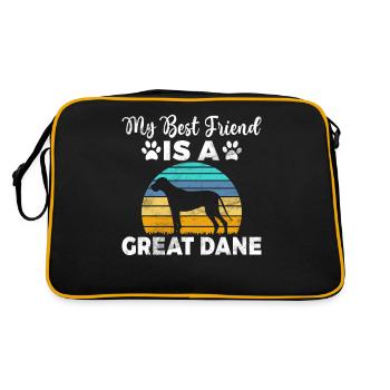 Great Dane Gifts - Retro Bag - black/gold - Back
