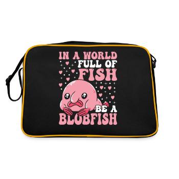 Seien Sie Immer Ein Blobfish-besitzer Blobfishes - Retro Tasche - Schwarz/Gold - Hinten