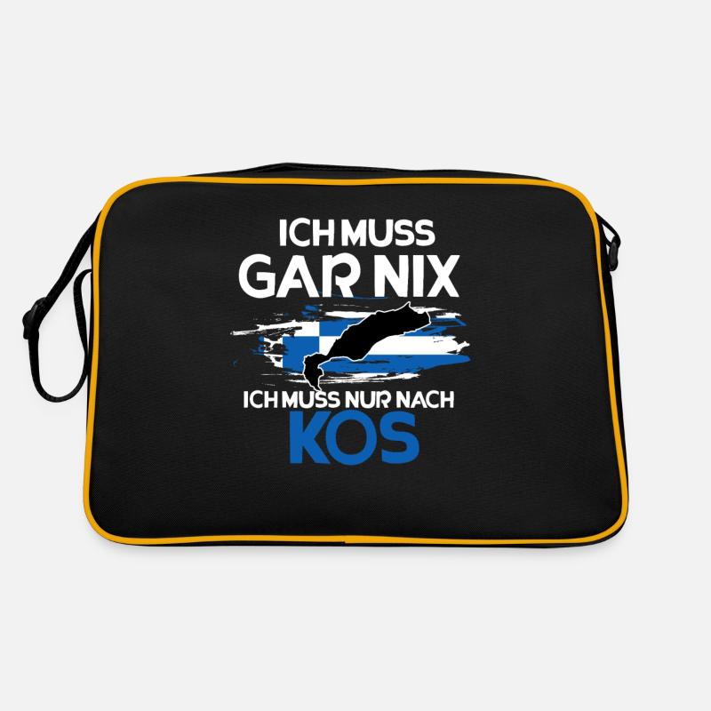 Kos - Retro Tasche - Schwarz/Gold