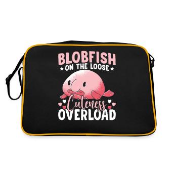 Blobfish owner cuteness overload - Retro Bag - black/gold - Back