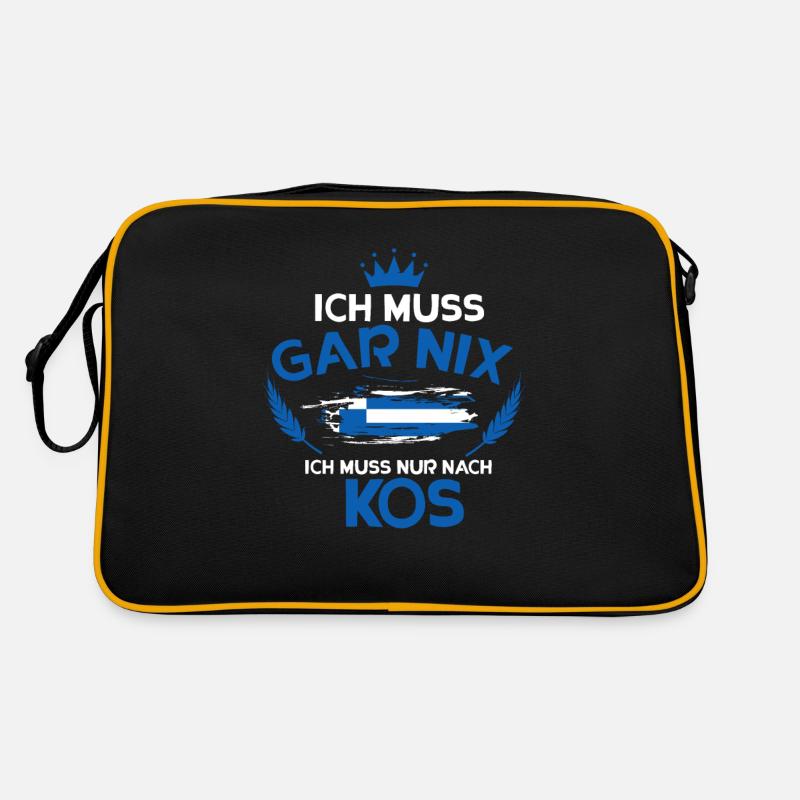 Kos - Retro Tasche - Schwarz/Gold