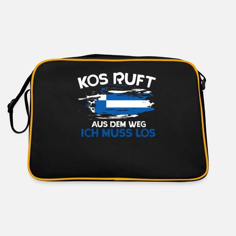 Kos - Retro Tasche - Schwarz/Gold