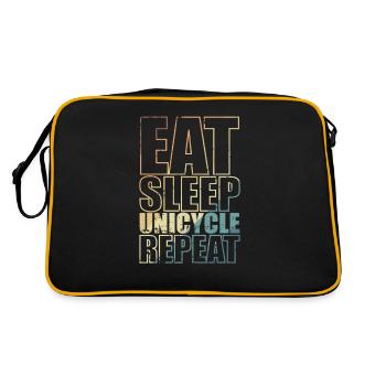 Manger Sommeil Unicycle Répéter Equilibre Sport - Sac Retro - noir/or - Dos