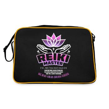 Maître Reiki Quelqu’un qui résout la guérison énergétique - Sac Retro - noir/or - Dos