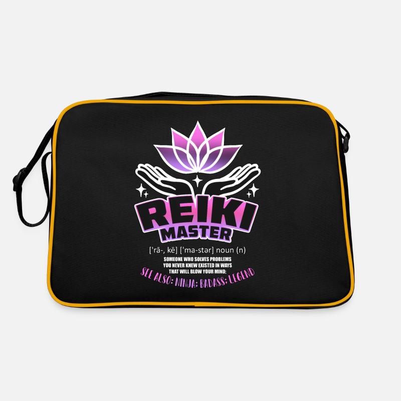 Reiki Master Someone Who Solves Energy Healing Retro Bag