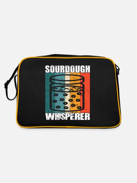 Sourdough Whisperer - Bread Baking Fans - - Retro Bag - black/gold - Back