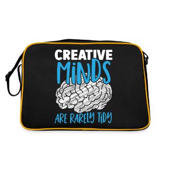 Creative Minds Are Rarely Tidy Neuroscience - Retro Bag - black/gold - Back