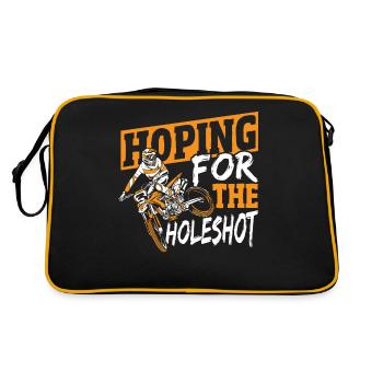 Hoffen auf den Holeshot Motocross Dirt Bike - Retro Tasche - Schwarz/Gold - Hinten
