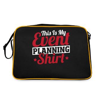 Ceci est mon t-shirt de planification d’événement - Sac Retro - noir/or - Dos