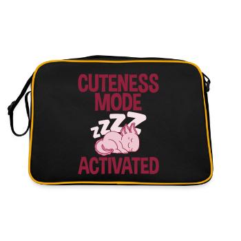 Cuteness Mode Activated - Retro Bag - black/gold - Back