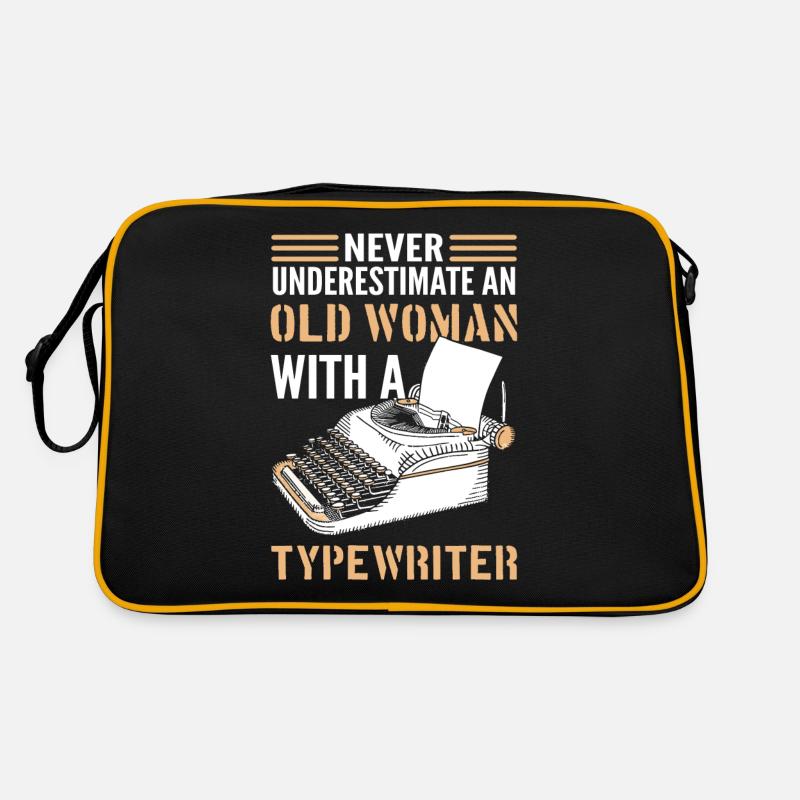 Autor Unterschätzen Sie niemals eine alte Frau Retro Tasche