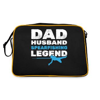Dad Husband Spearfishing Legend - Retro Bag - black/gold - Back