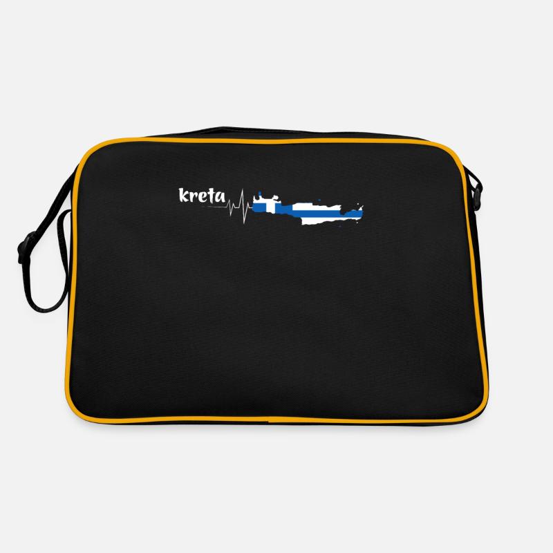 Kreta - Retro Tasche - Schwarz/Gold