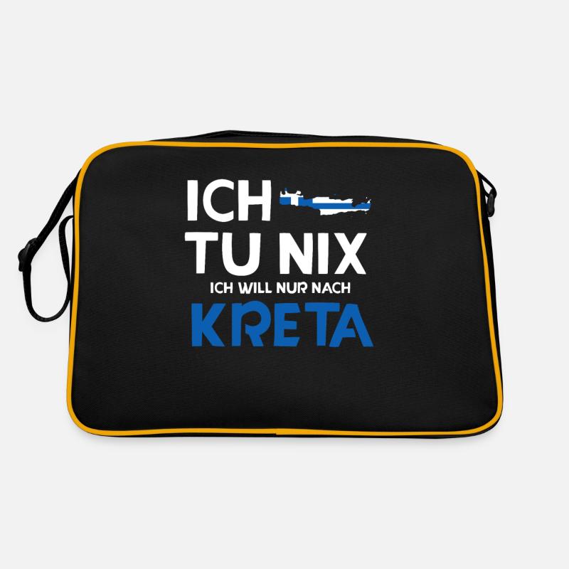 Kreta - Retro Tasche - Schwarz/Gold