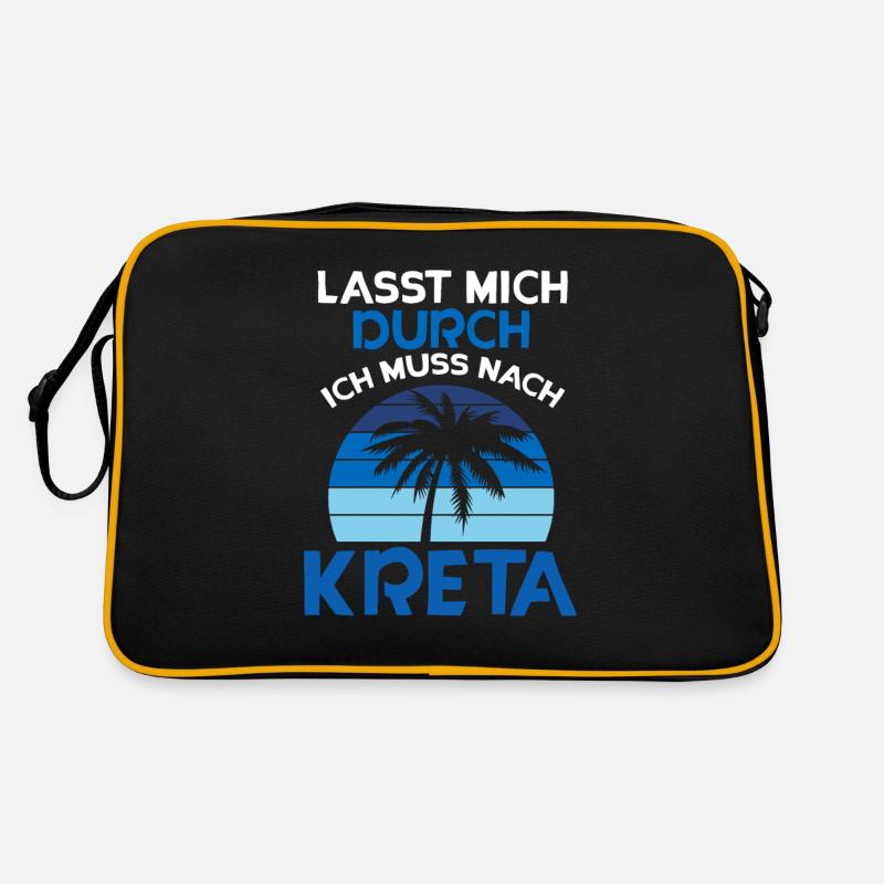 Kreta - Retro Tasche - Schwarz/Gold