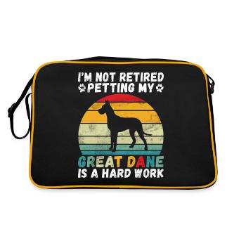Great Dane Gifts - Retro Tasche - Schwarz/Gold - Hinten