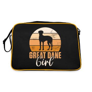 Great Dane Gifts - Retro Tasche - Schwarz/Gold - Hinten