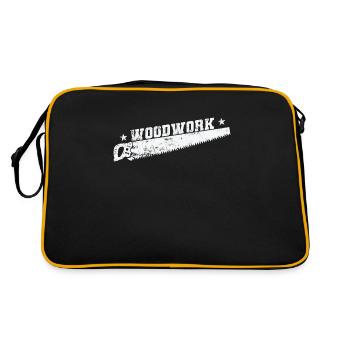 Woodwork Scie Forest Forest Worker Forest - Sac Retro - noir/or - Dos