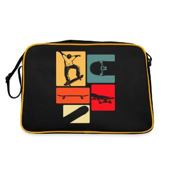 Cadeau Skateboarder Skateboarder - Sac Retro - noir/or - Dos