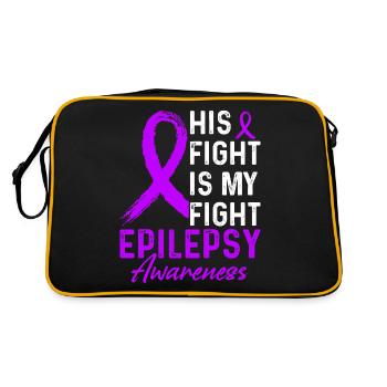Fight against epilepsy - Retro Bag - black/gold - Back