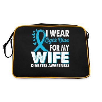 Wear light blue for the - Retro Bag - black/gold - Back