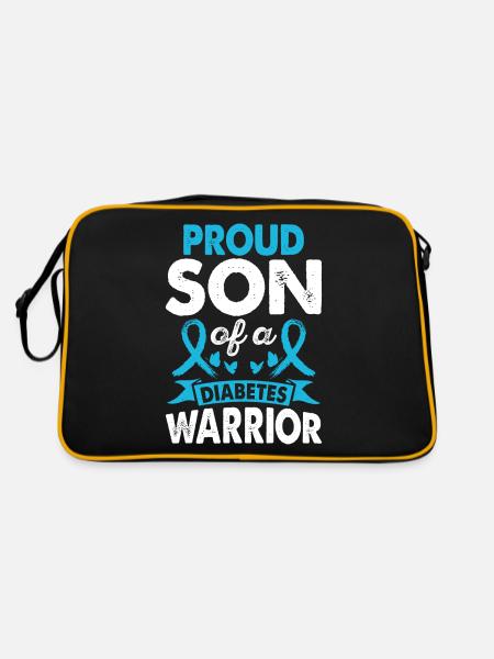 Son of the diabetes warrior Month of Consciousness - Retro Bag - black/gold - Back