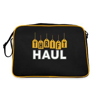 Thrift Shopping Thrift Haul Second Hand Thrifter - Retro Bag - black/gold - Back