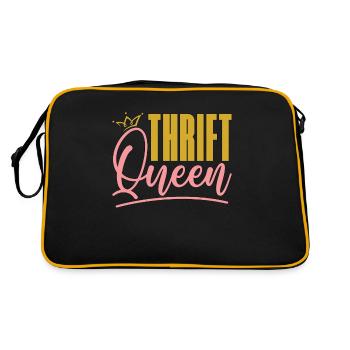 Thrift Shopping Thrift Queen Second Hand Thrifter - Retro Bag - black/gold - Back