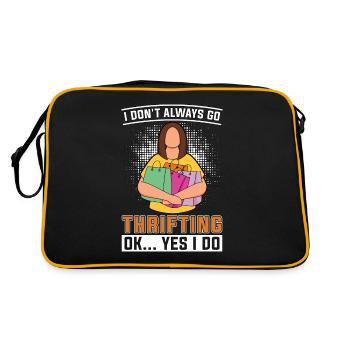 Thrift Shopping I Don't Always Go Bargain Hunting - Retro Bag - black/gold - Back