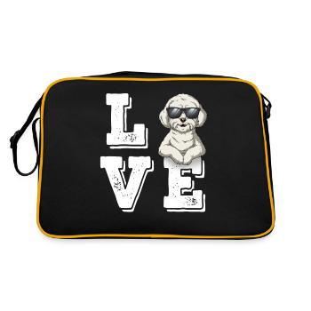 J’adore Bichon Frise - Sac Retro - noir/or - Dos