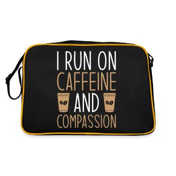 Nurse Coffee I Run with Caffeine - Retro Bag - black/gold - Back