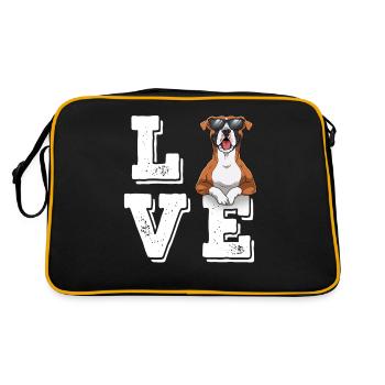 Love Boxer - Retro Tasche - Schwarz/Gold - Hinten