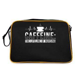 Nurse Caffeine is the lifeline - Retro Bag - black/gold - Back
