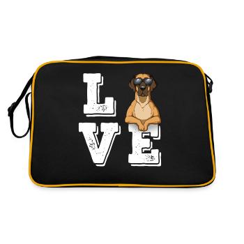 Amour Grand Danois - Sac Retro - noir/or - Dos