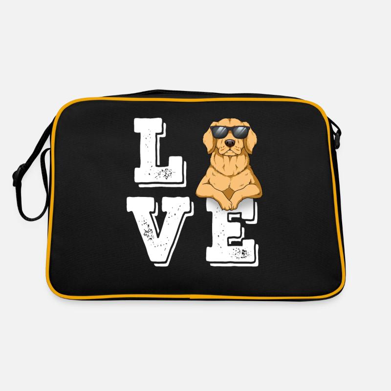 Love Golden Retriever Retro Tasche