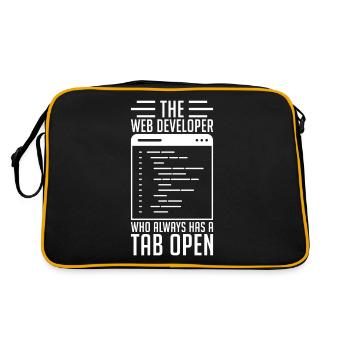 Web Developer Tab Always Open - Retro Bag - black/gold - Back