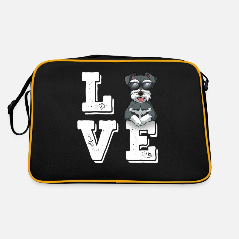 Schnauzer miniature d’amour Sac Retro