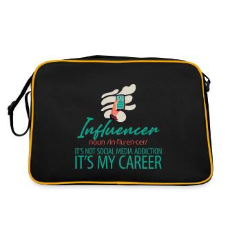 Influencer, It's Not Social Media Addiction 2 - Retro Bag - black/gold - Back