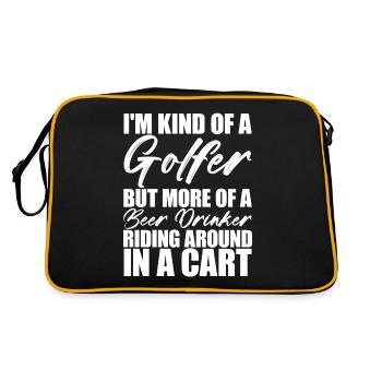 I'm Kind Of A Golfer But More Of A Beer Drinker - Retro Bag - black/gold - Back