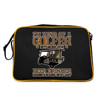 I'm Kind Of A Golfer But More Of A Beer Drinker 2 - Retro Bag - black/gold - Back