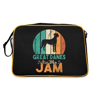 Great Dane Gifts - Retro Tasche - Schwarz/Gold - Hinten