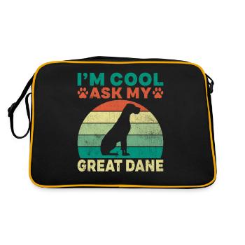 Great Dane Gifts - Retro Bag - black/gold - Back
