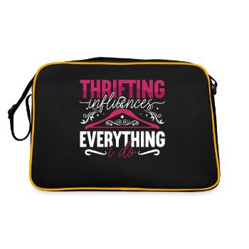 Thrift Shopping Thrifting Influences Second Hand - Retro Bag - black/gold - Back